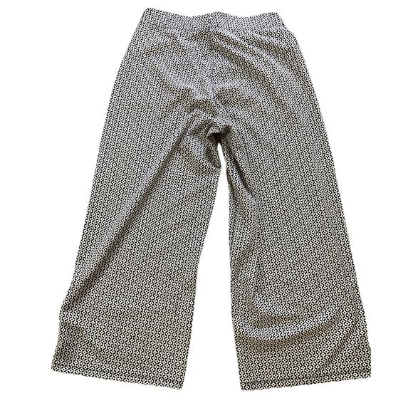 Max Studio Women’s Two Piece Pant Set Sz M New Black White Wide Leg Capri $168 - Picture 10 of 11